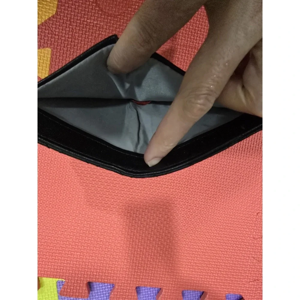 INC International Concepts‎ Black Quilted Mini Bifold Wallet Coin Card ID Purse